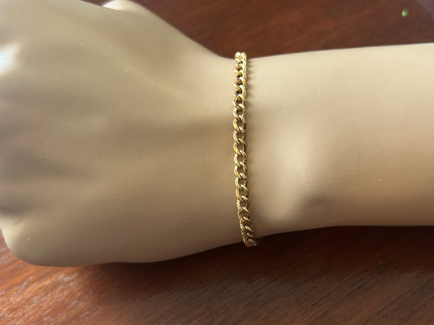 Vintage 1/20 Yellow Gold Filled Chain Bracelet 7.5" Long