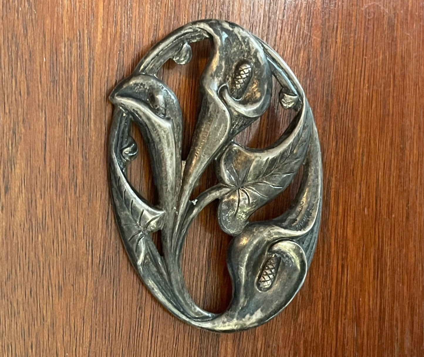 Vintage Danecraft Sterling Silver 925 Calla Lily Brooch Pin