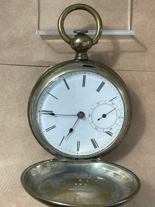 Perret's Pocket Watch New York Key Wind Sterling Fine Case