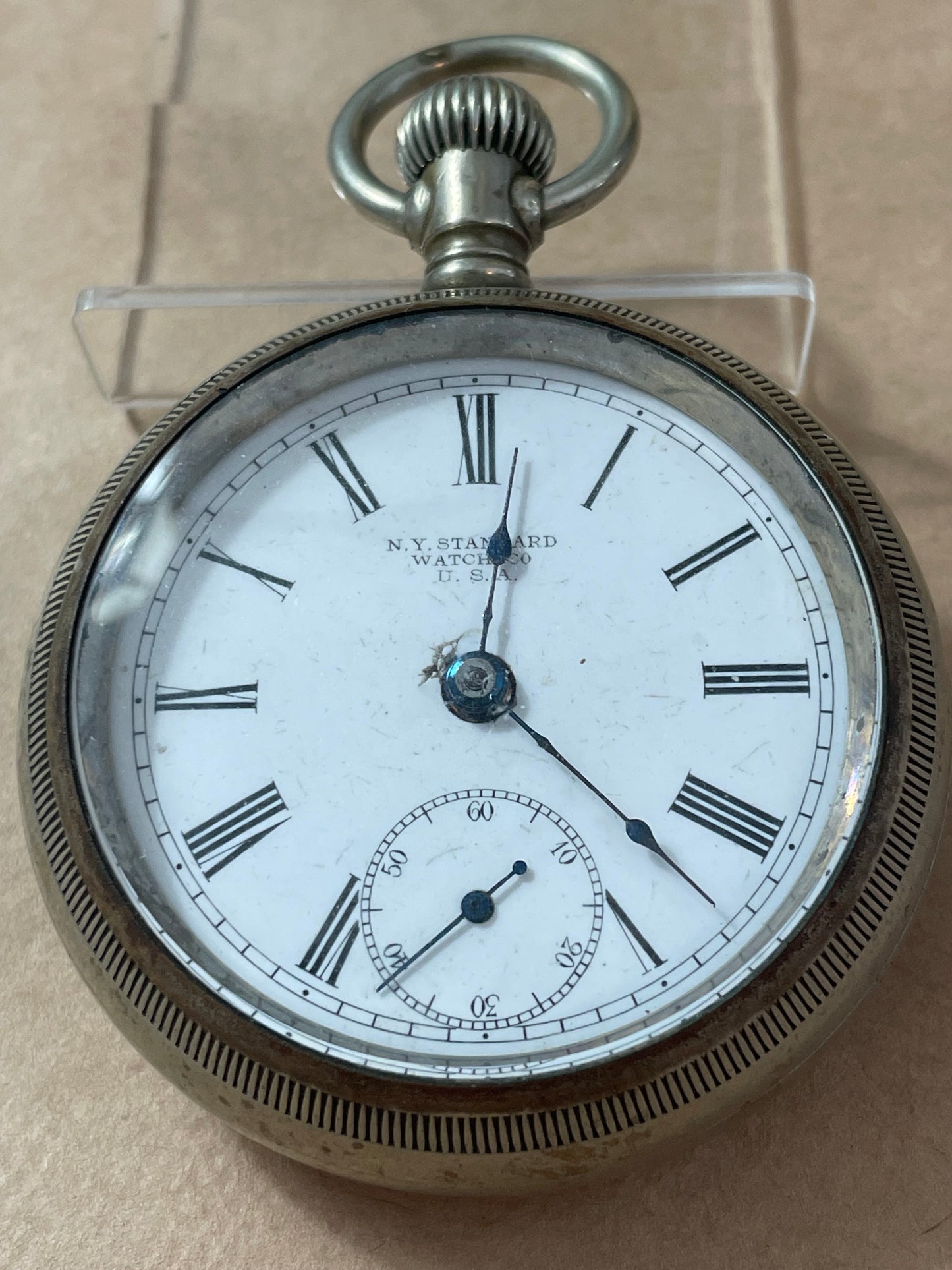 New York Standard Pocket Watch Nickel Silver 18s 7j 1904 Model 9