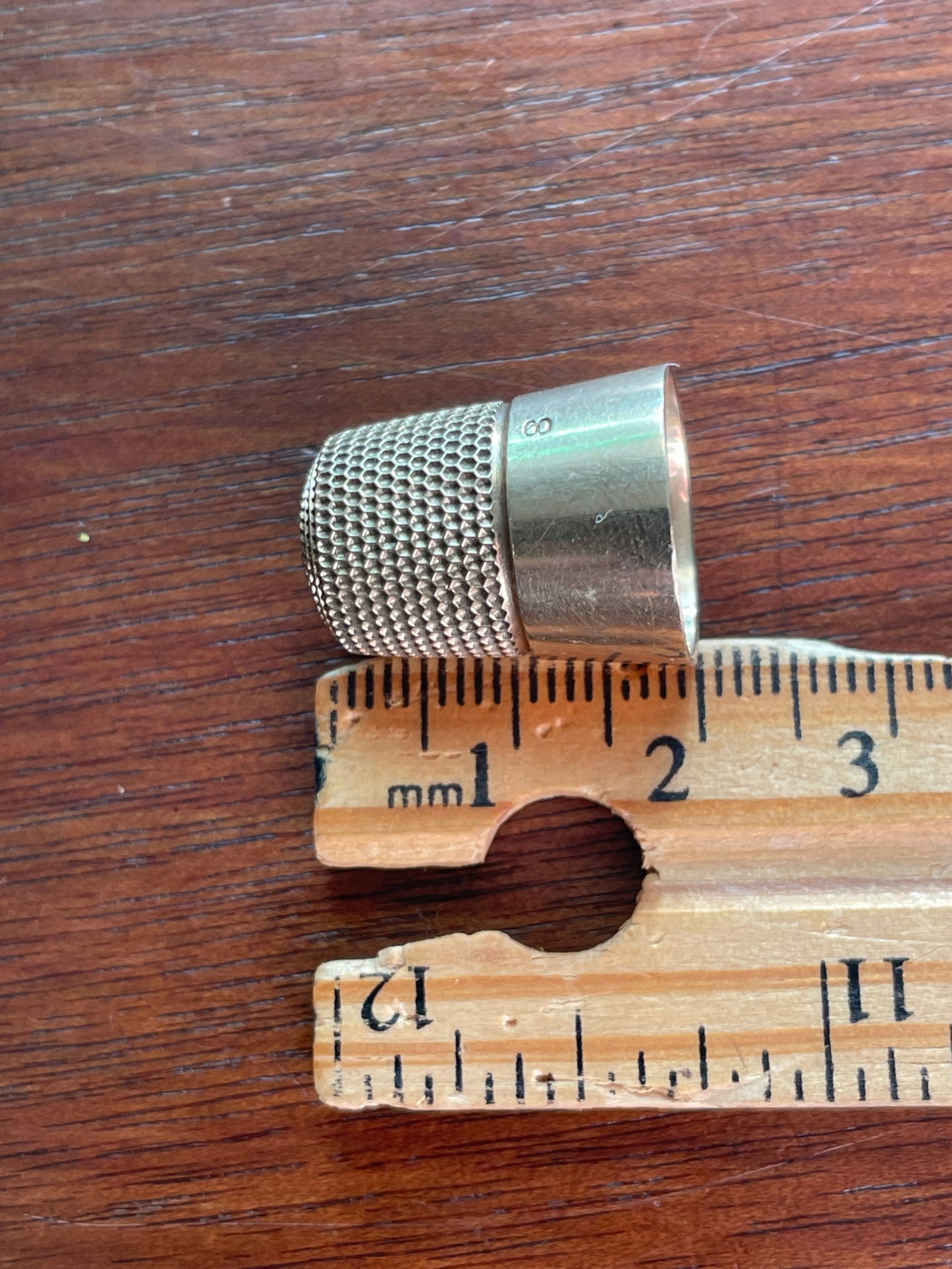 Vintage 10k Yellow Gold Thimble SZ 8