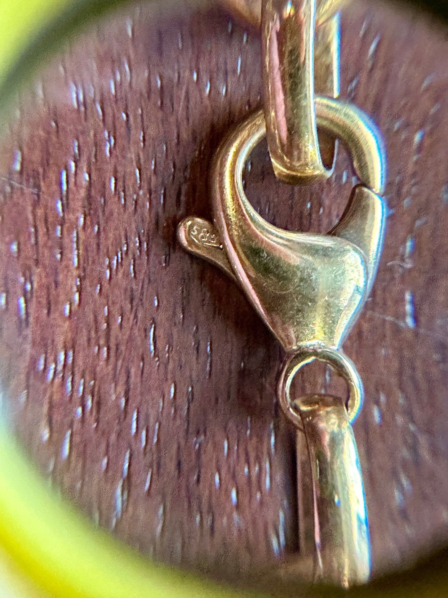 Vintage 14k Yellow Gold Chunky Chain Link Monogrammed Heart Charm Bracelet