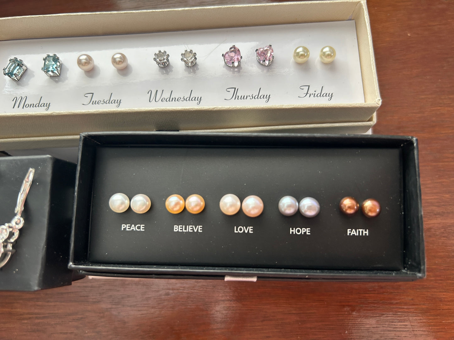 Lot of 14 Pairs of Avon Stud Pierced Earrings Freshwater Pearls Hoops Dangly