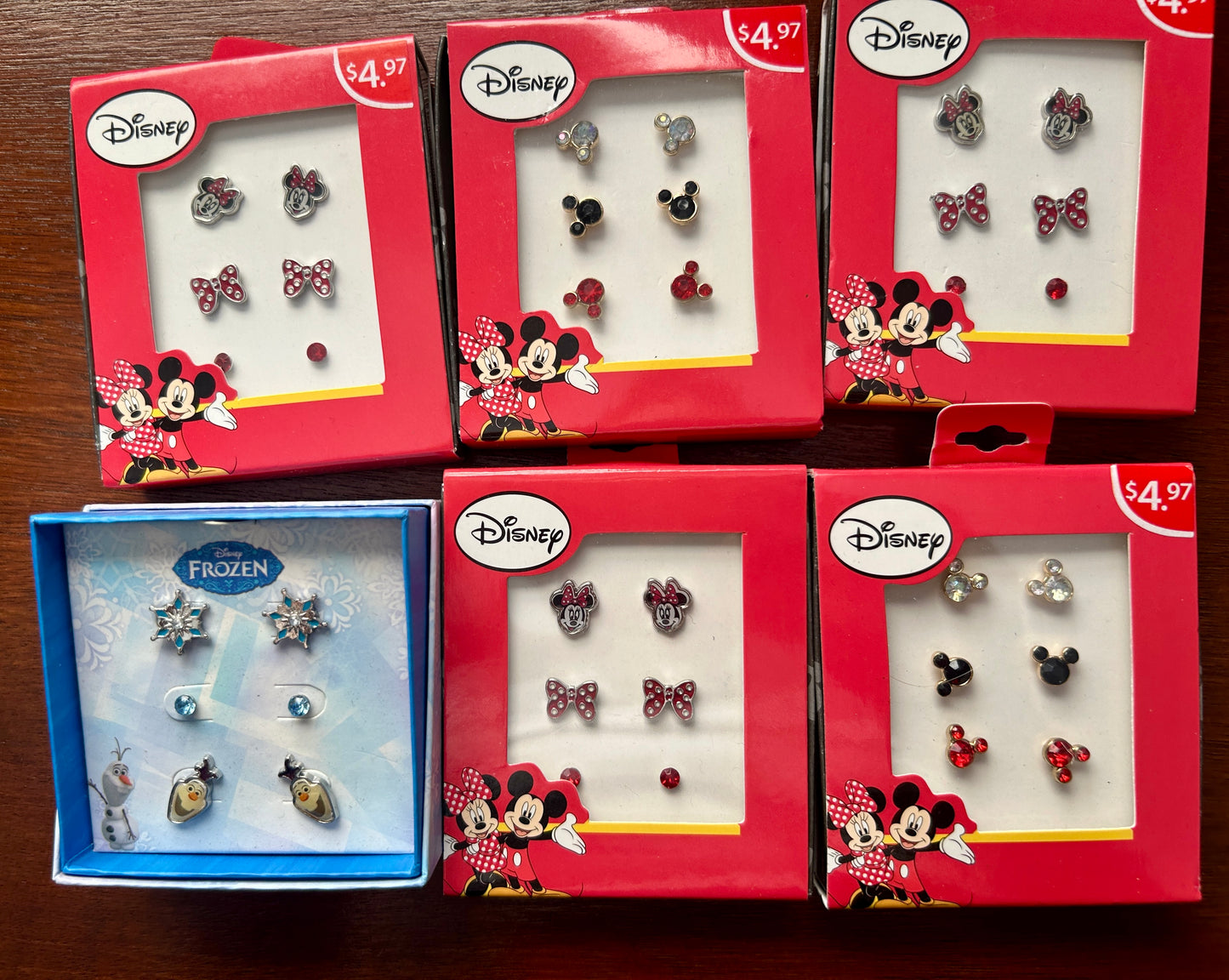 Lot of Disney Mickey Mouse Minnie Frozen Stud Earrings Sets NEW