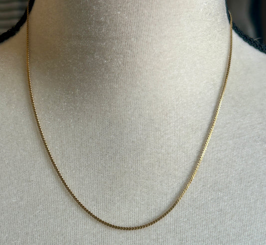 Vintage 12k Yellow Gold Filled Thin S Link Chain Length Necklace 18" Long x 2mm