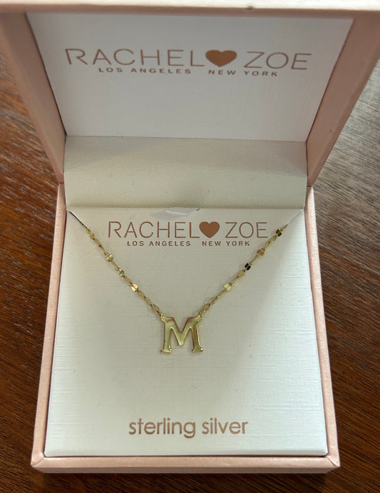 Rachel Zoe Gold Plate over Sterling Silver 925 M Letter Initial Ch