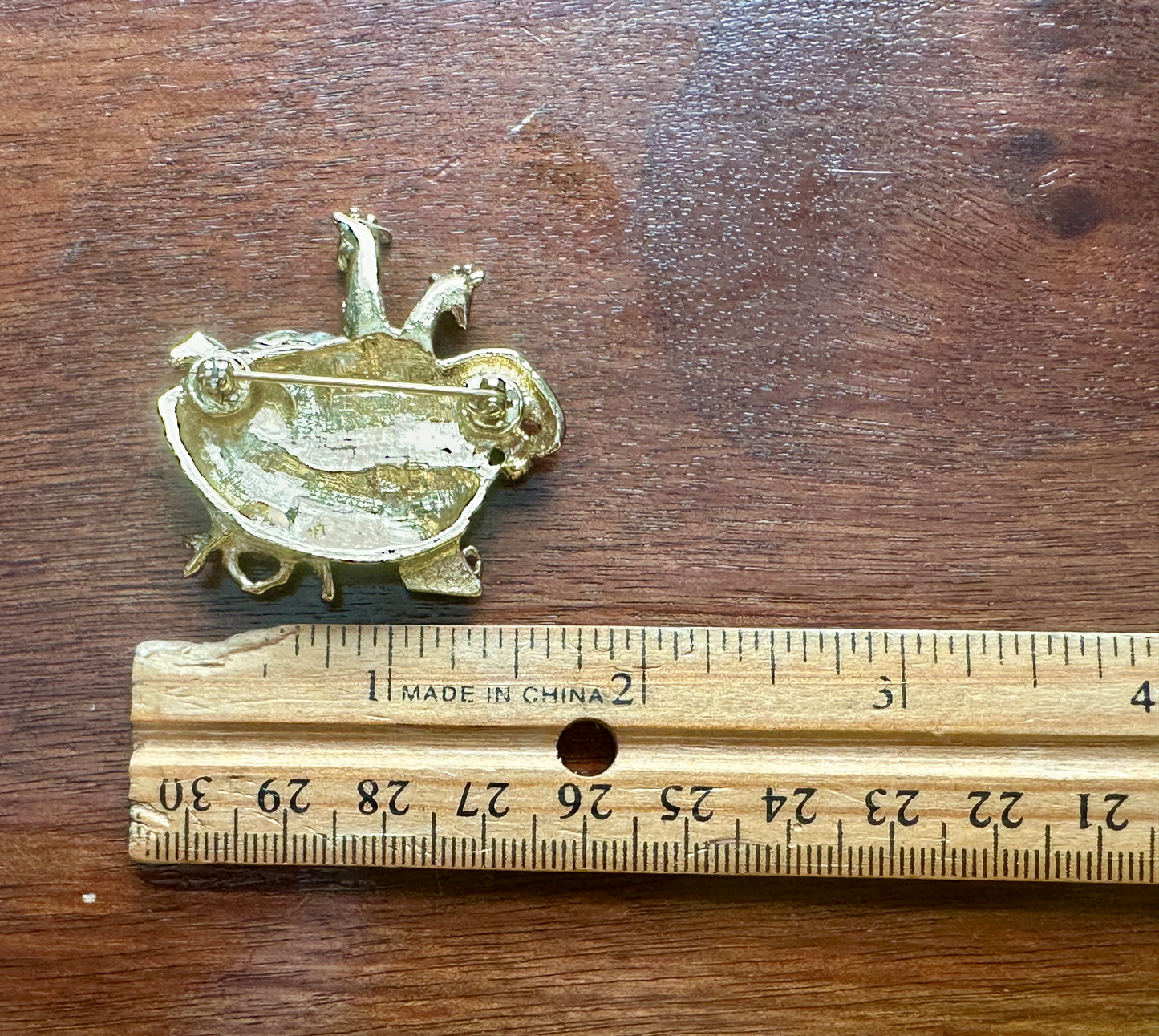 Vintage Gold Tone Noah's Ark Brooch Pin