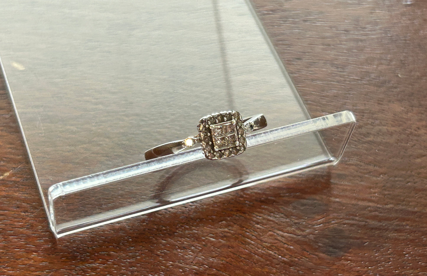Sterling Silver 925 1.4tw Diamond Ring Sz 7