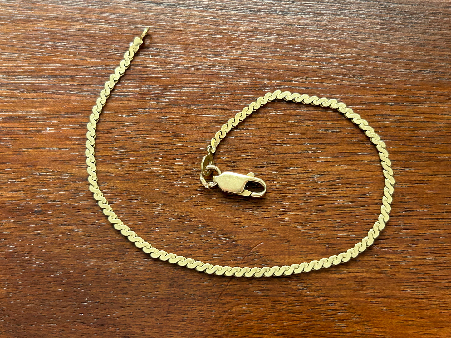 14k Yellow Gold S Link Chain Bracelet