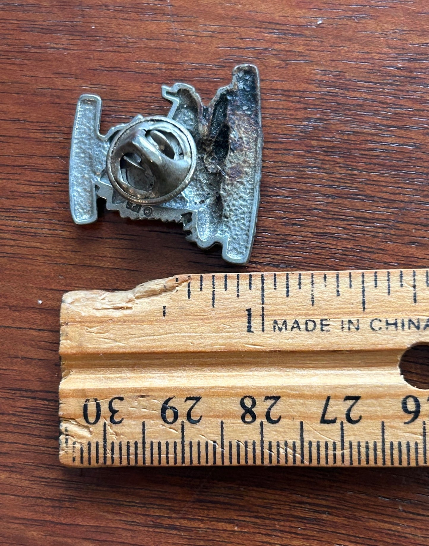 Vintage IFS "Reading is Dino-Mite" Silver Pewter Tone Dinosaur Lapel Pin Pinback
