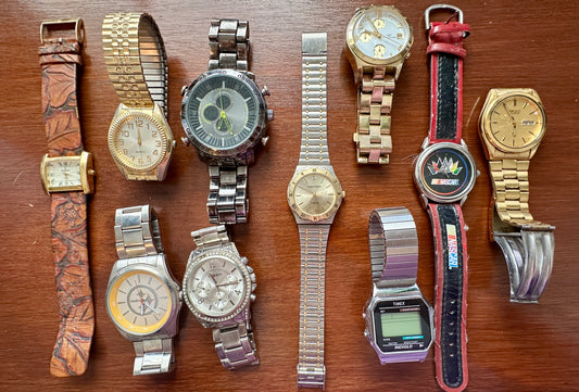 Vintage to Now Mens Wristwatch Watch Lot Quartz Seiko Chronograph Marc Jacobs