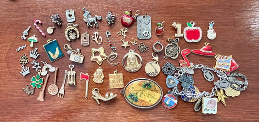 Vintage to Now Lot of Pendants Charms Dragons Mushrooms Unicorn Camera Over 50