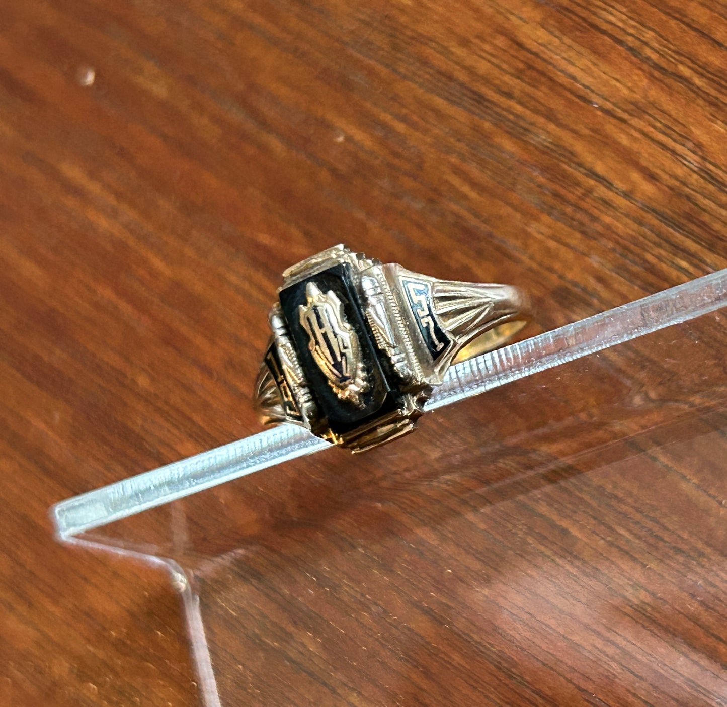 Vintage Josten 10k Yellow Gold 1957 High School Class Ring Sz 7