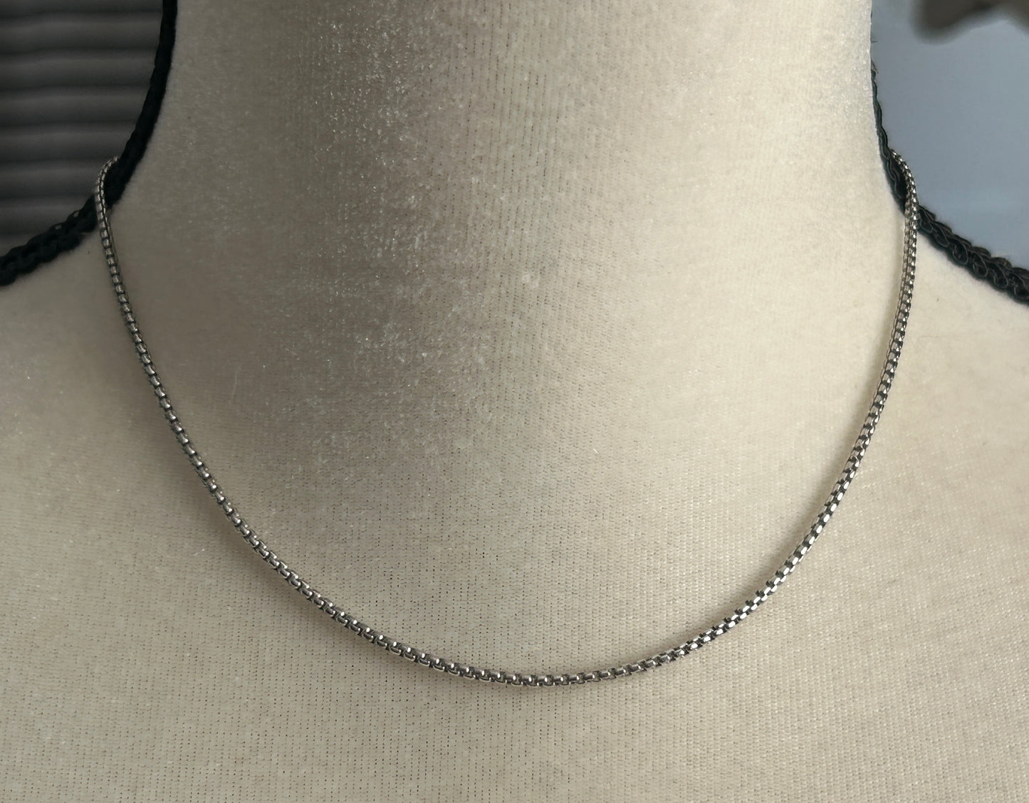 Sterling Silver 925 16" Long Chain Necklace