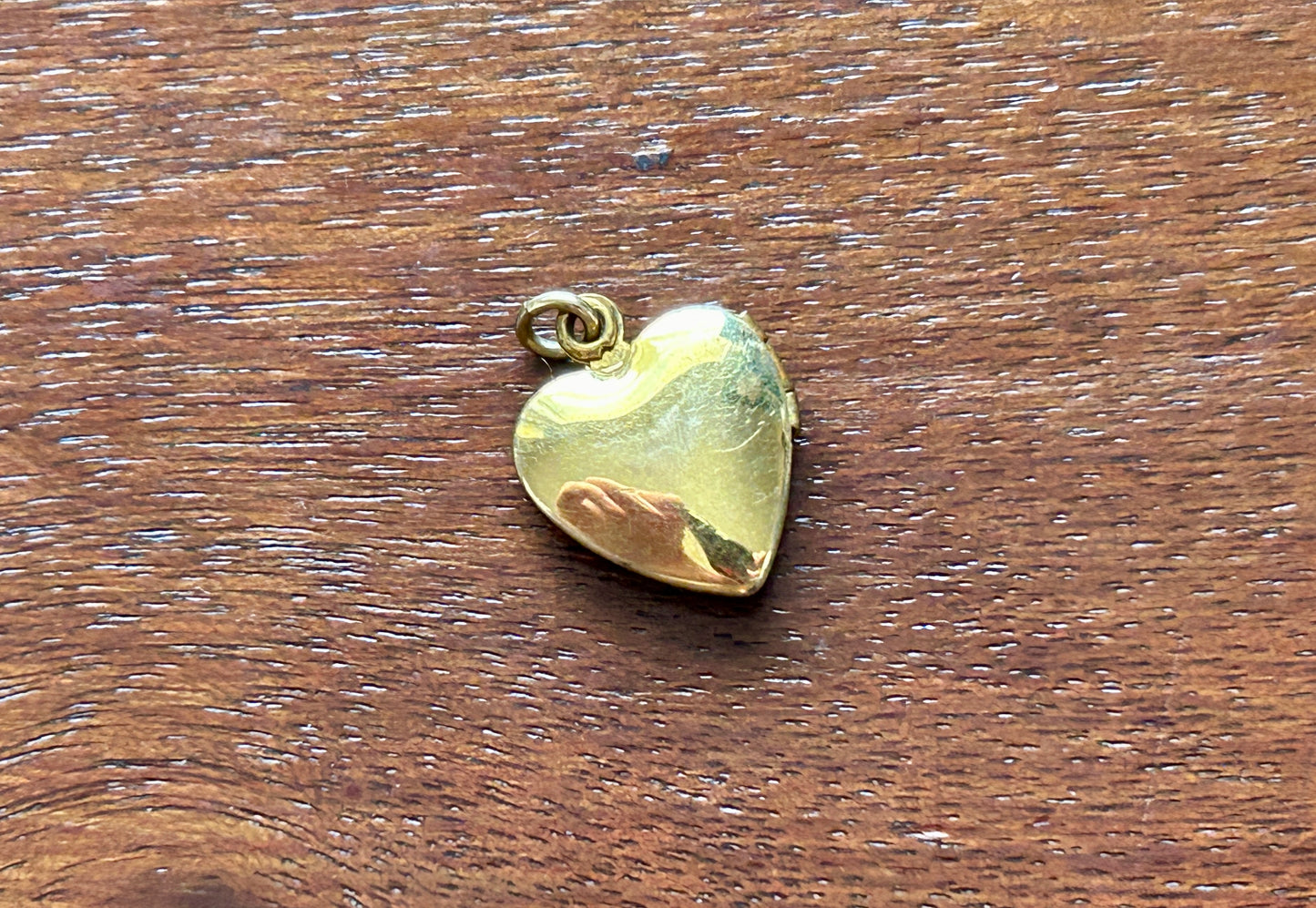 Vintage 1/20 10k Yellow Gold Filled Mini Heart Locket Necklace Pendant Charm