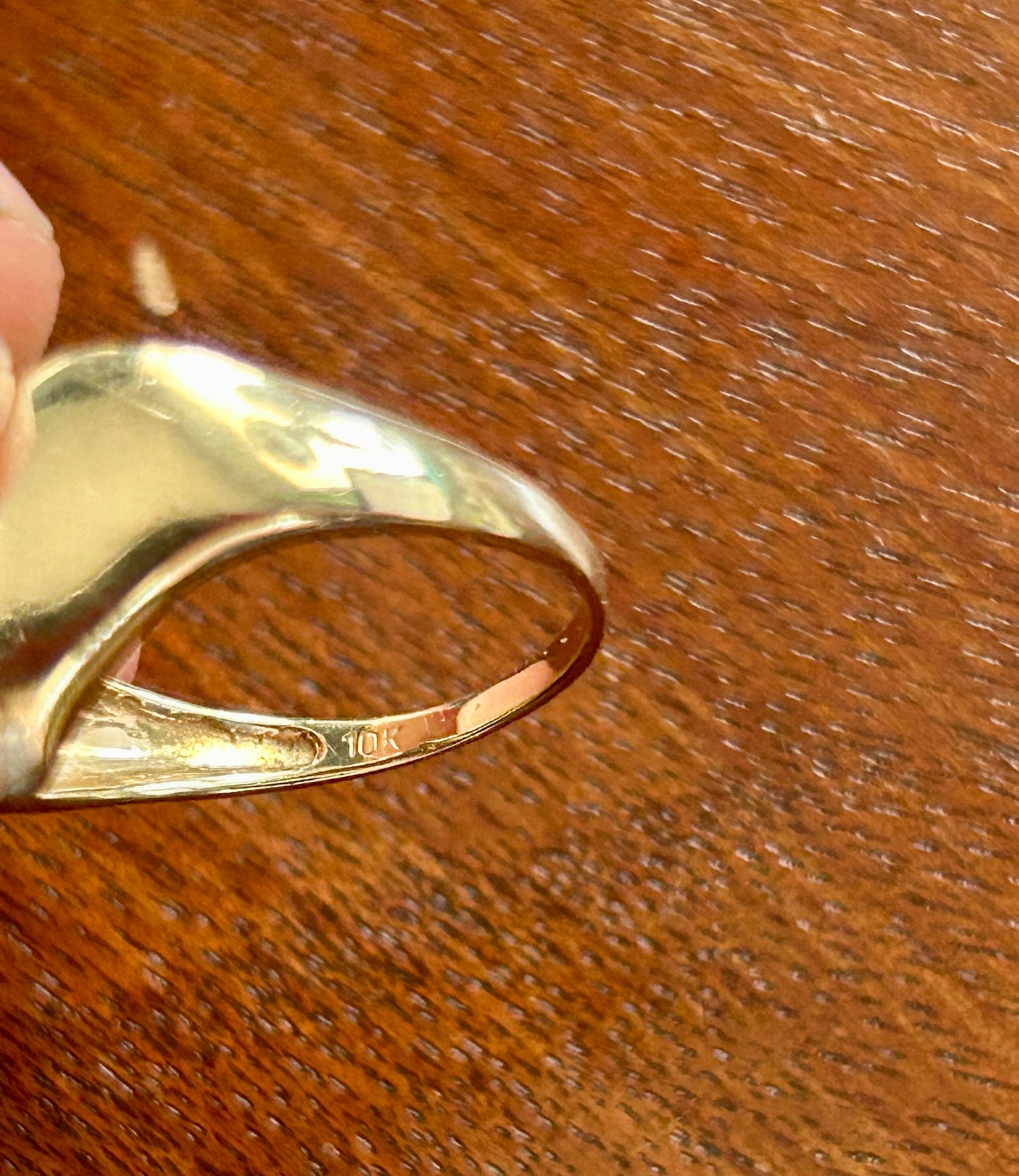 10k Yellow Gold Diamond Cluster Cocktail Ring Sz 7.25