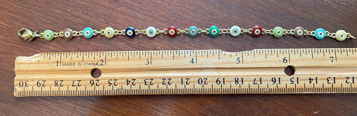 Joan Rivers Multicolor Enamel Gold Tone Bracelet