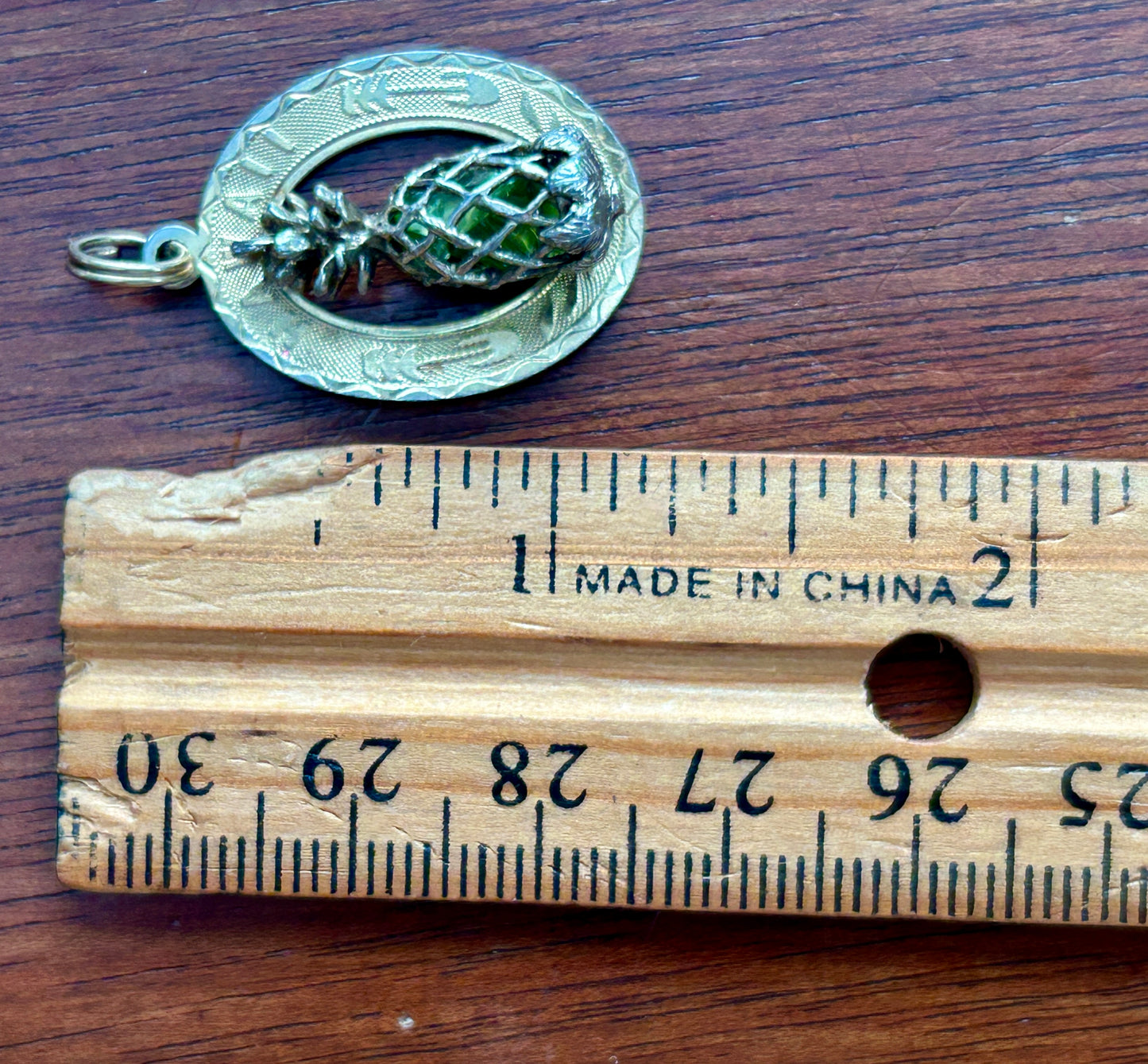 Vintage 12k Gold Filled Souvenir Hawaii Pineapple Charm Pendant