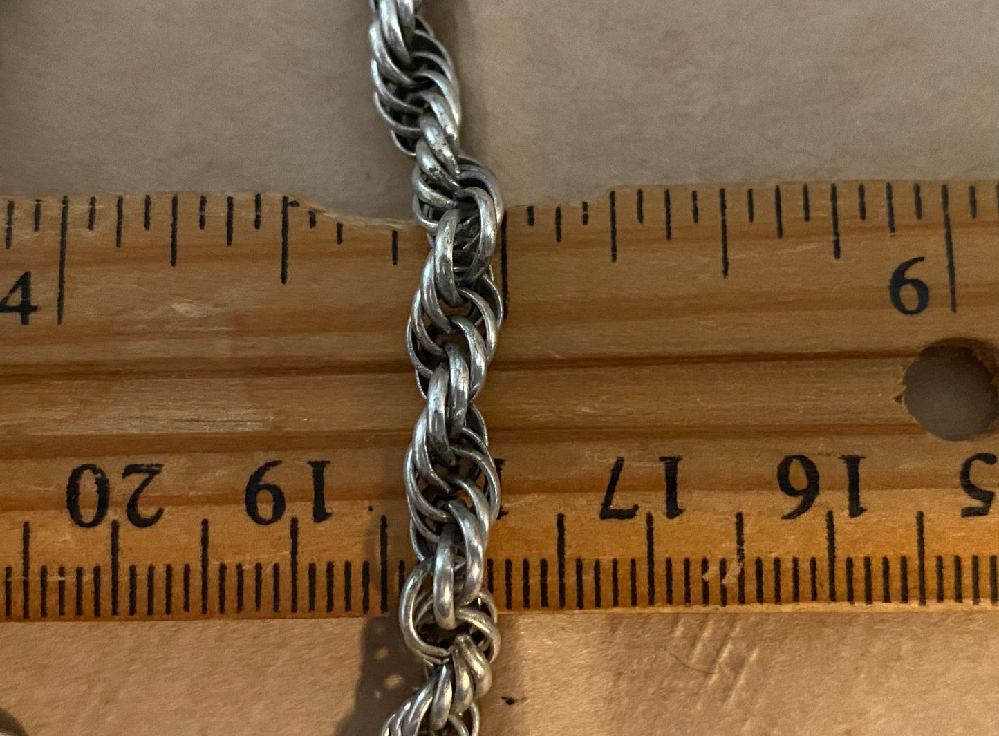 Sterling Silver 925 Twist Chain Necklace 5mm x 20" Long