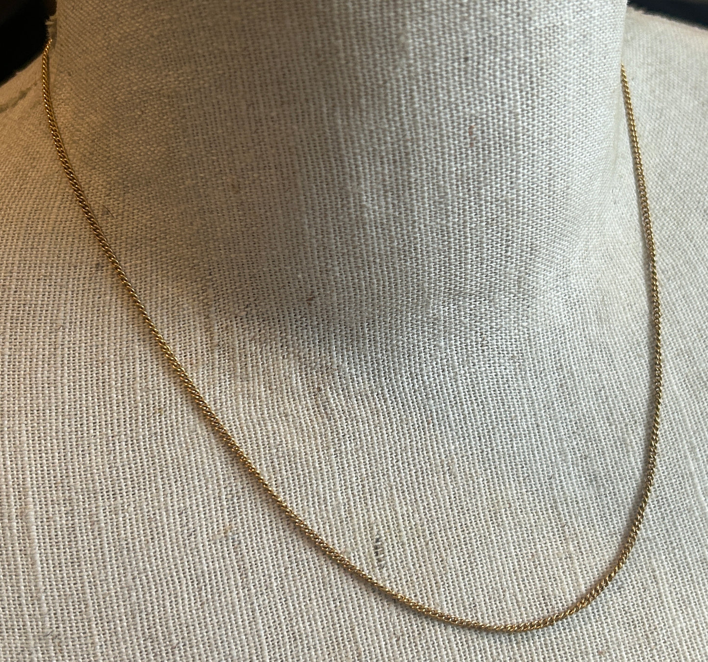 10k Yellow Gold Chain Link Necklace 20" Long