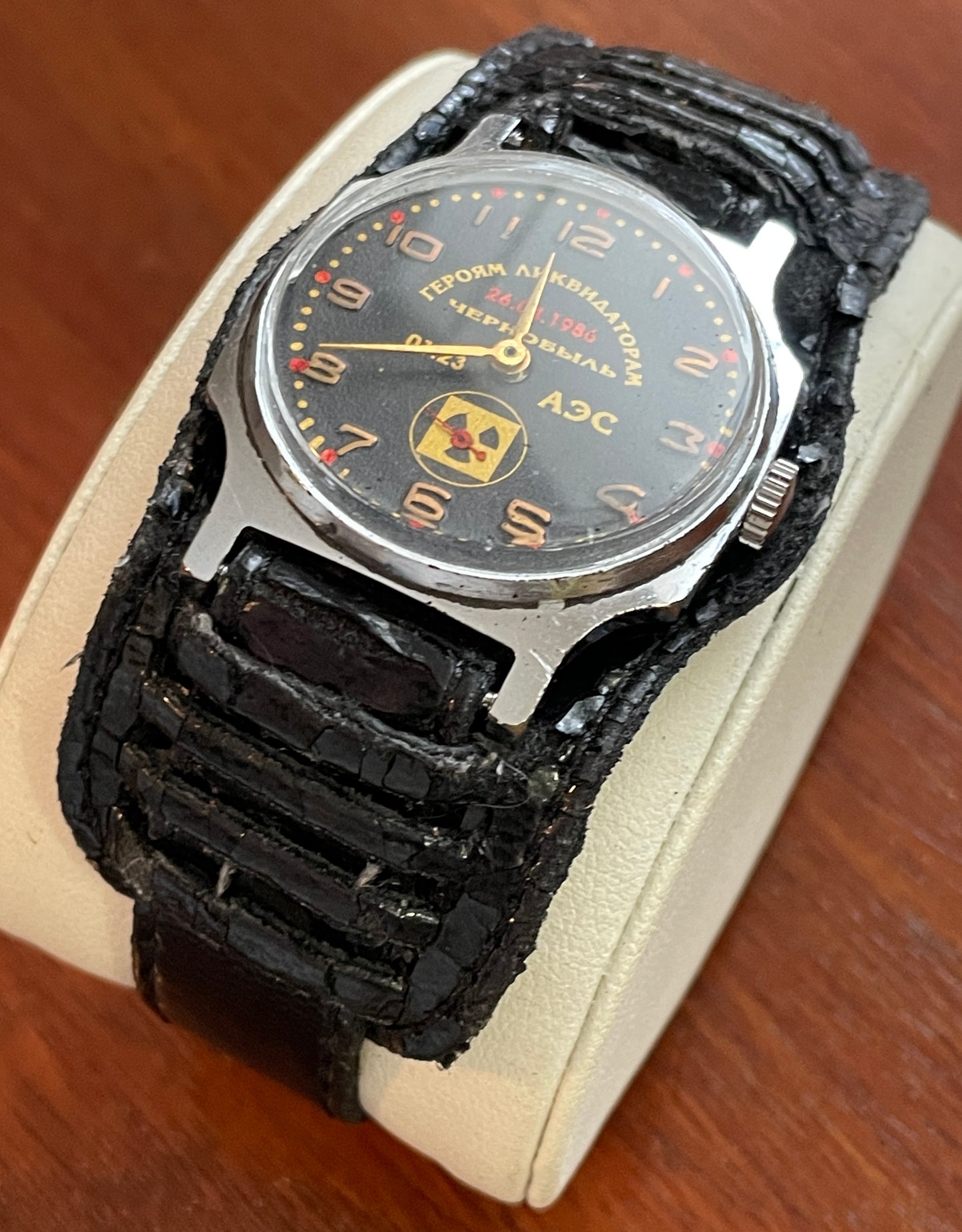 Vintage Soviet Zim Watch Chernobyl Commemoration Black