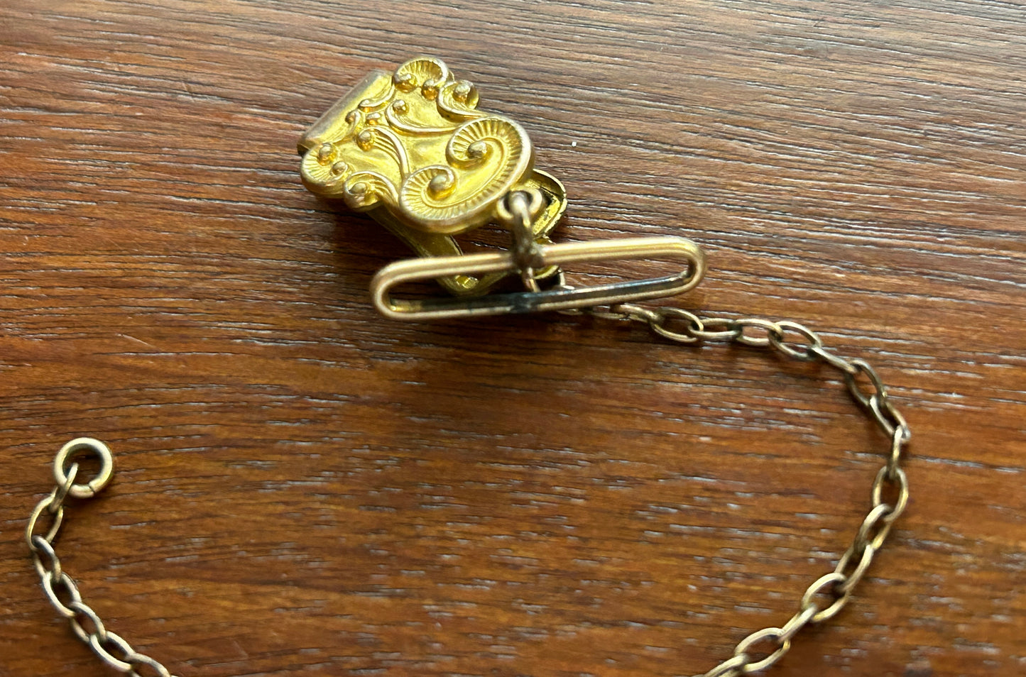 Antique Gold Filled Watch Fob Chain Clip