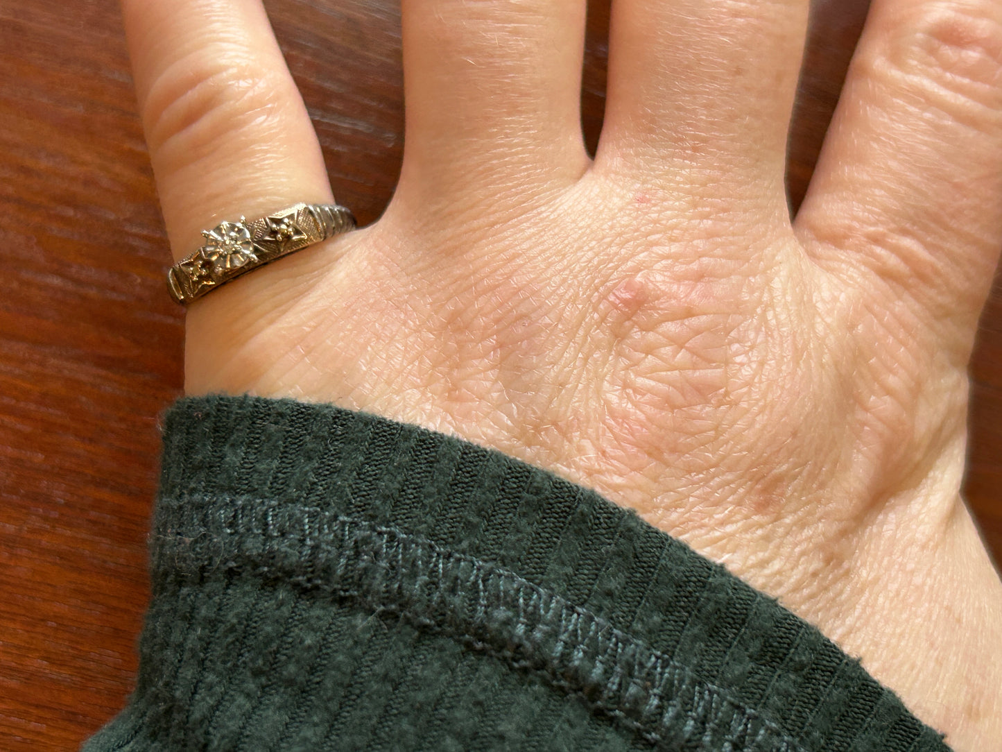 Vintage 10k Yellow Gold Sterling Silver 925 Diamond Engagement Ring