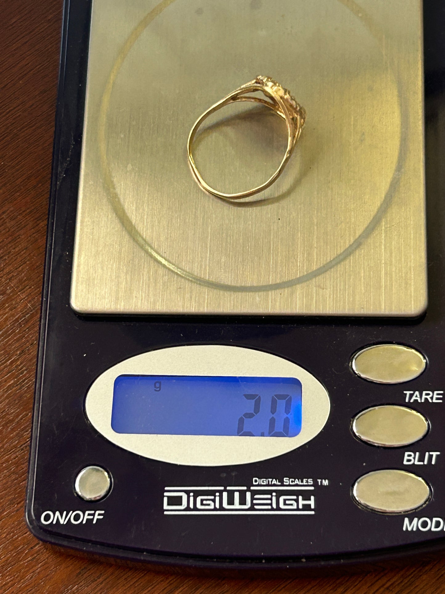 10k Yellow Gold Panda Coin Ring Sz 8.5 2g