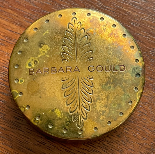 Vintage Barbara Gould New York Compact Full Rouge Puff