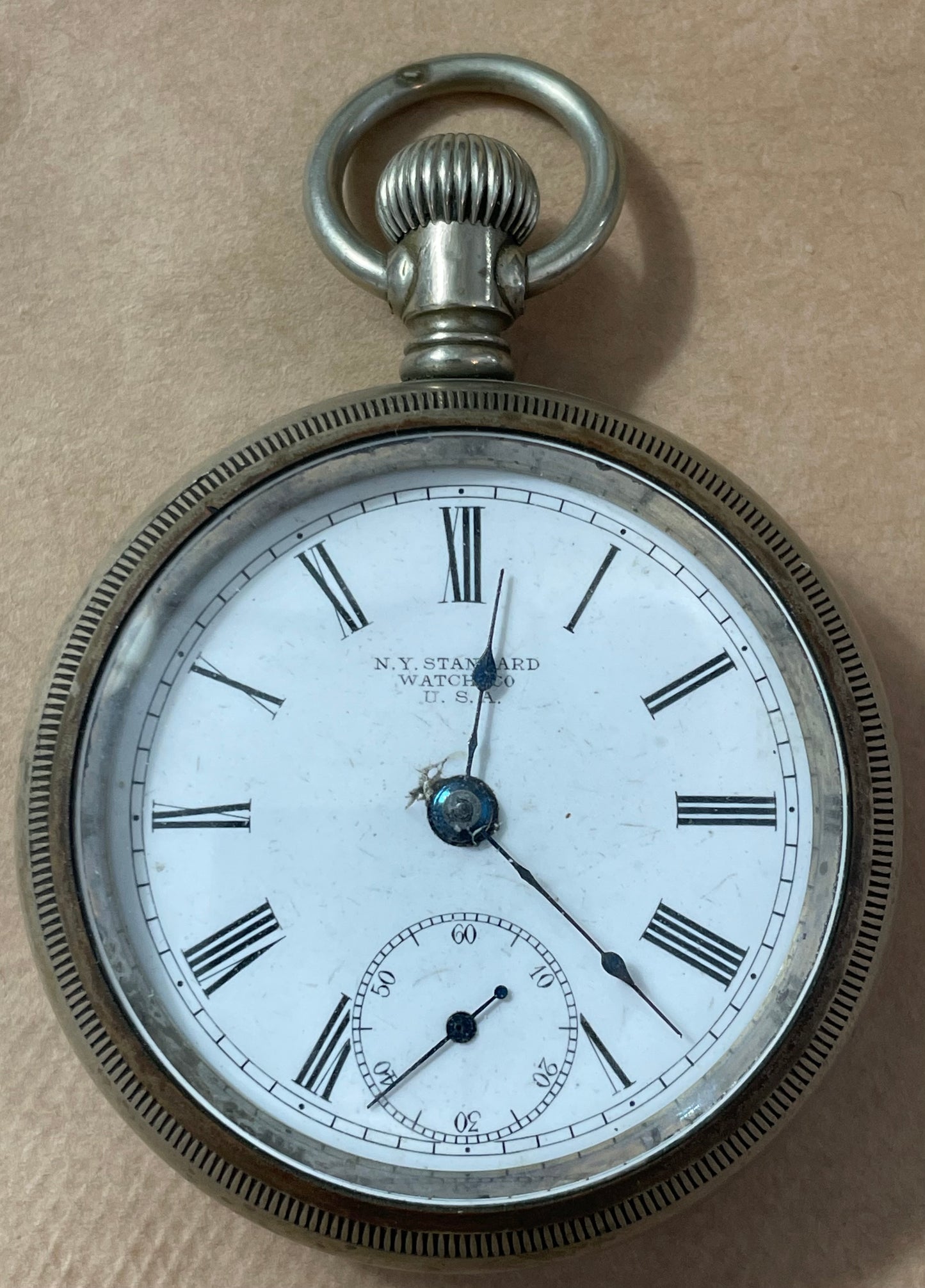 New York Standard Pocket Watch Nickel Silver 18s 7j 1904 Model 9