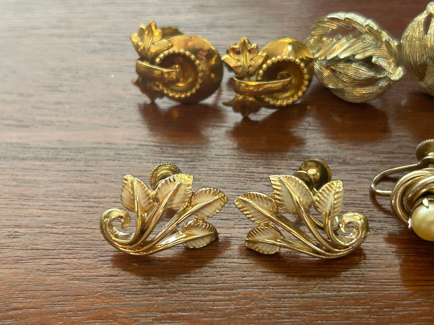 Vintage Designer Signed Earrings Trifari Coro Lisner Richelieu Moonglow Enamel