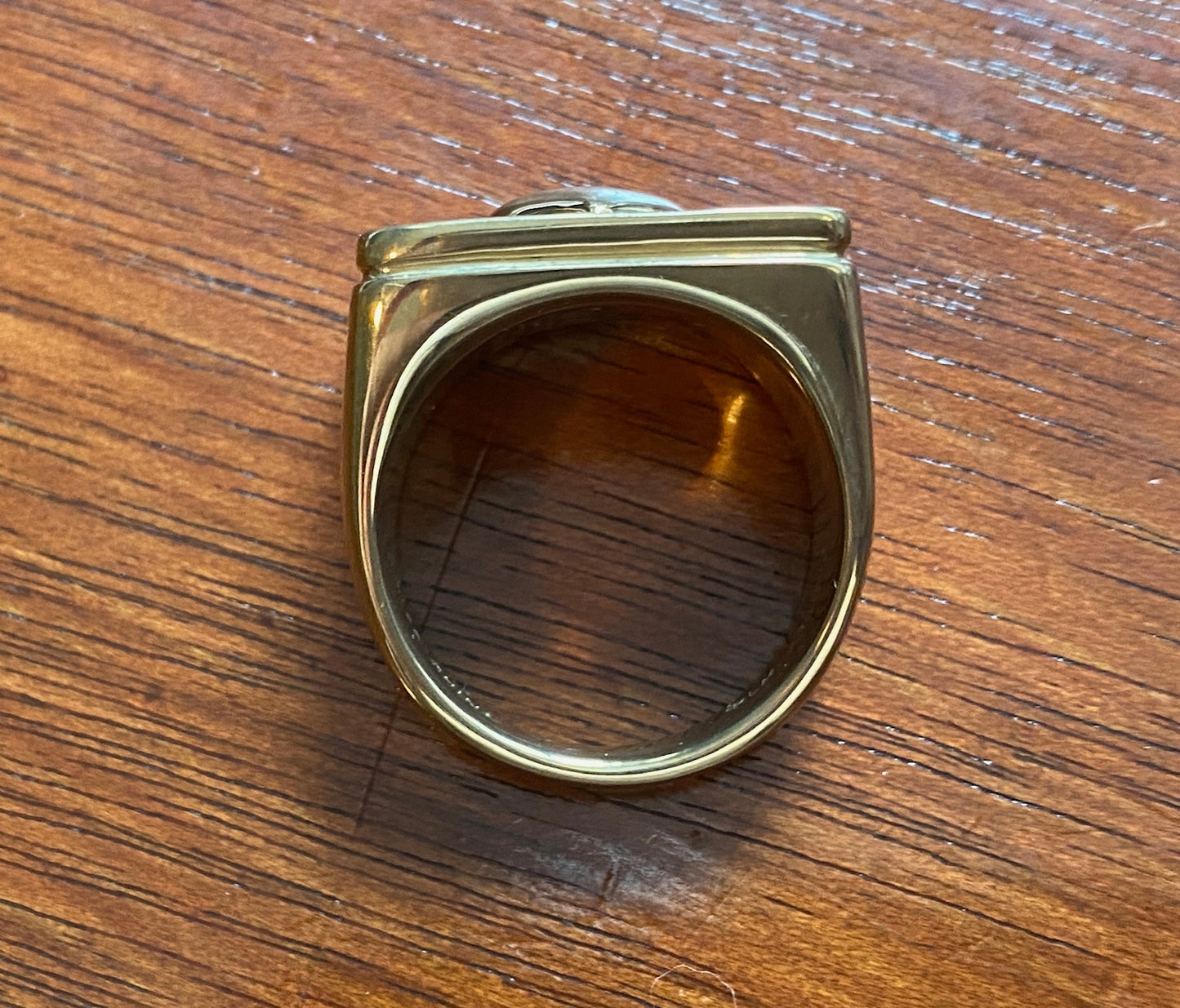 RLM Studio Robert Lee Morris Brass Heart Signet Ring Sz 9