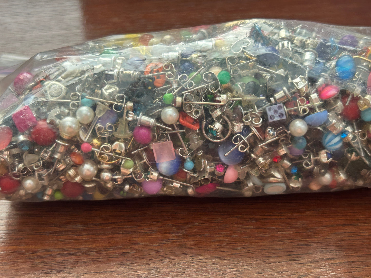 HUGE Lot of Mostly Stud Colorful Bright Plastic Pierced Earrings