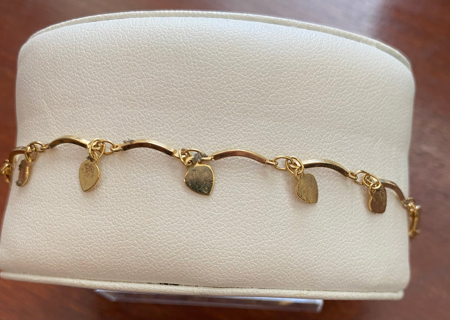 Gold Tone Metal Dangly Bracelet