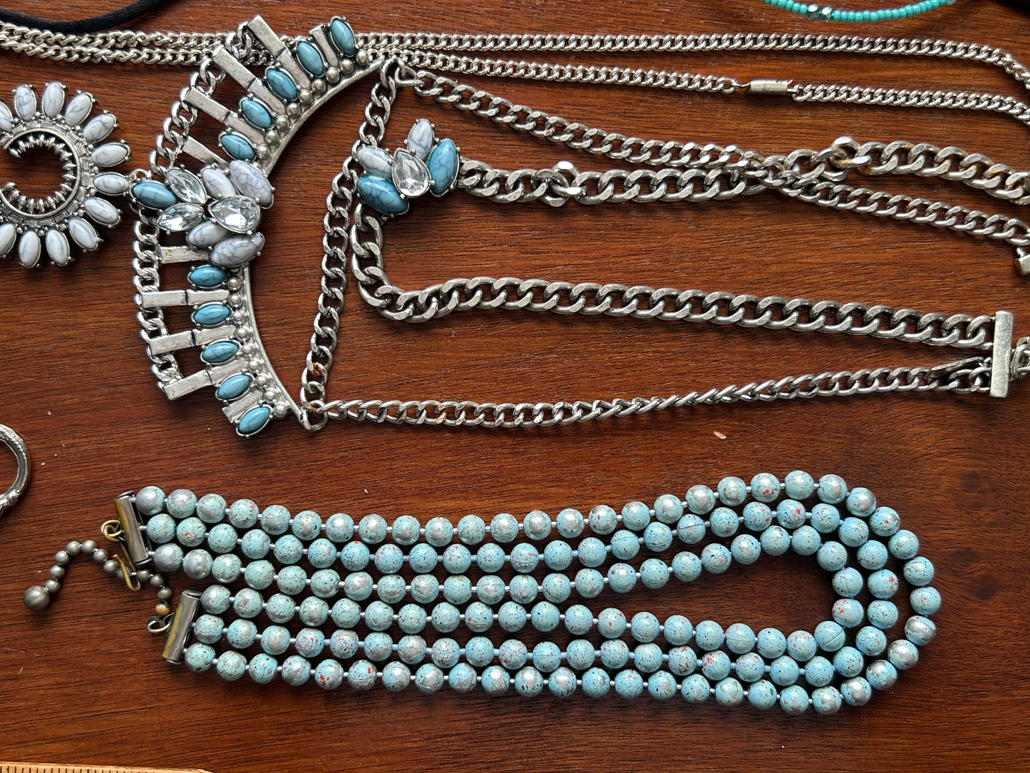 Vintage to Now Southwest Jewelry Lot Faux Turquoise Arrowhead Blue Necklaces