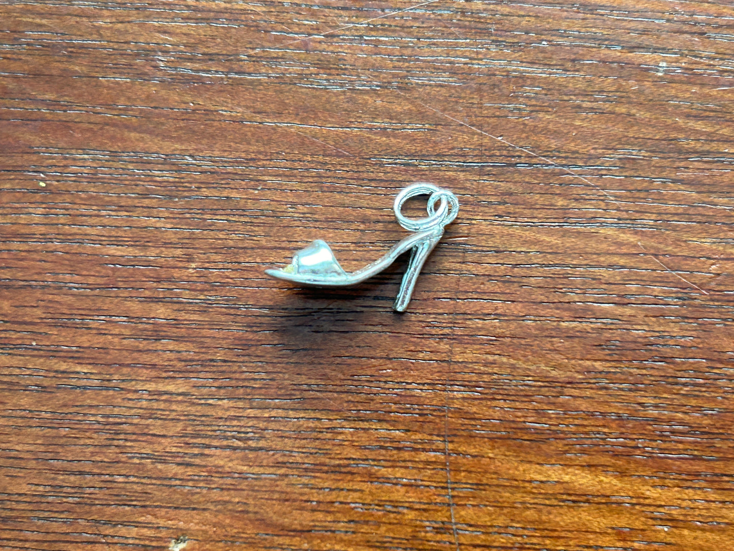 Sterling Silver 925 High Heel Shoe Sandal Charm