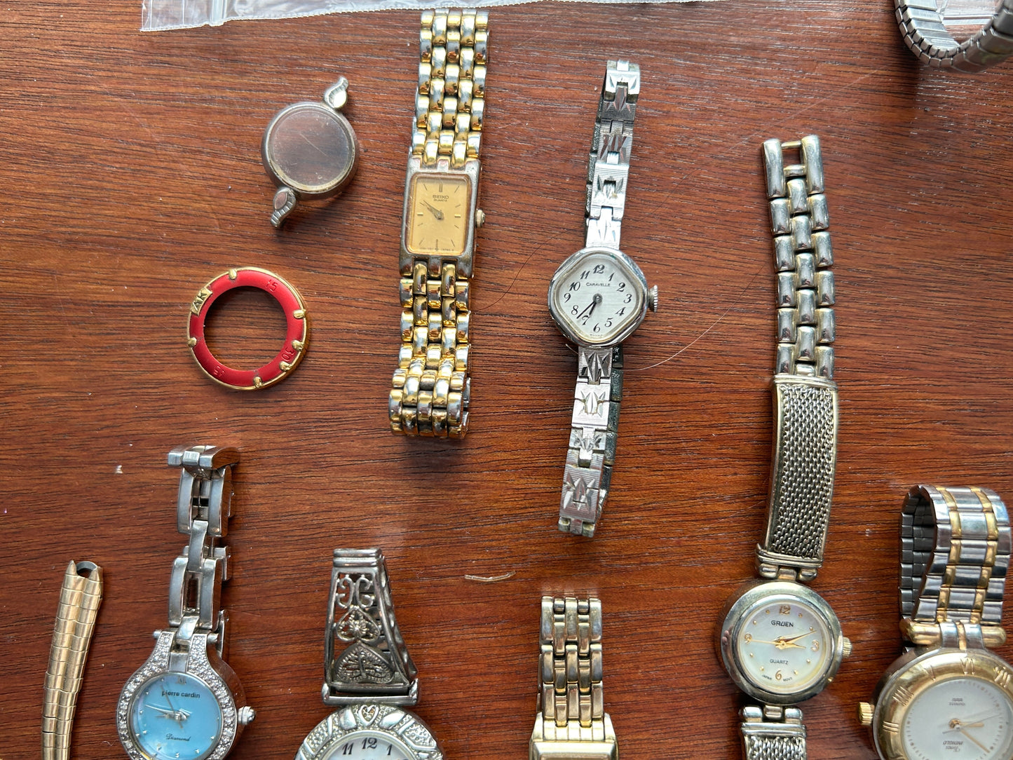 Vintage to Now Womans Watch Wristwatch Lot Gruen Armitron Gold Tone Elgin & More