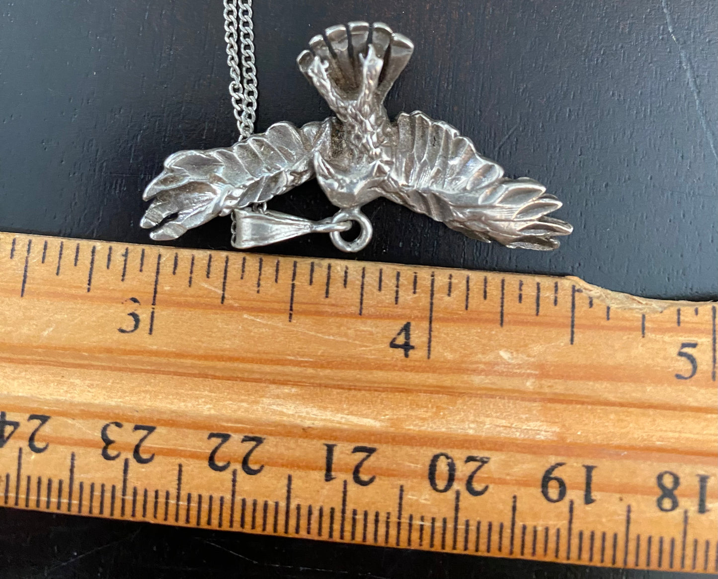 Sterling Silver 925 Eagle Pendant Necklace 18" Chain