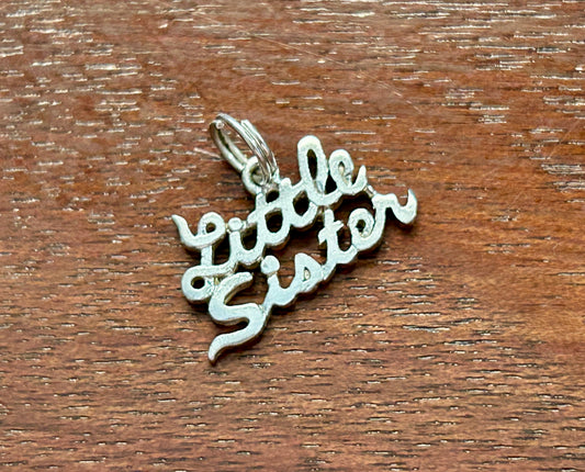 Sterling Silver 925 Little Sister Necklace Pendant Charm
