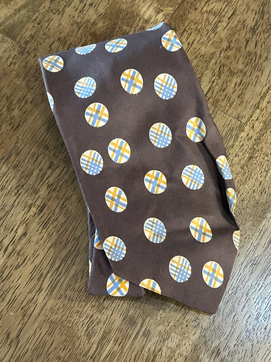 Vintage Midcentury 60s YSL Yves Saint Laurent Geometric Tie 100% Silk