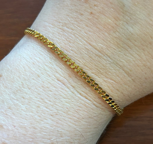 Gold Vermeil over Sterling Silver 925 HCT Chain Link Bracelet