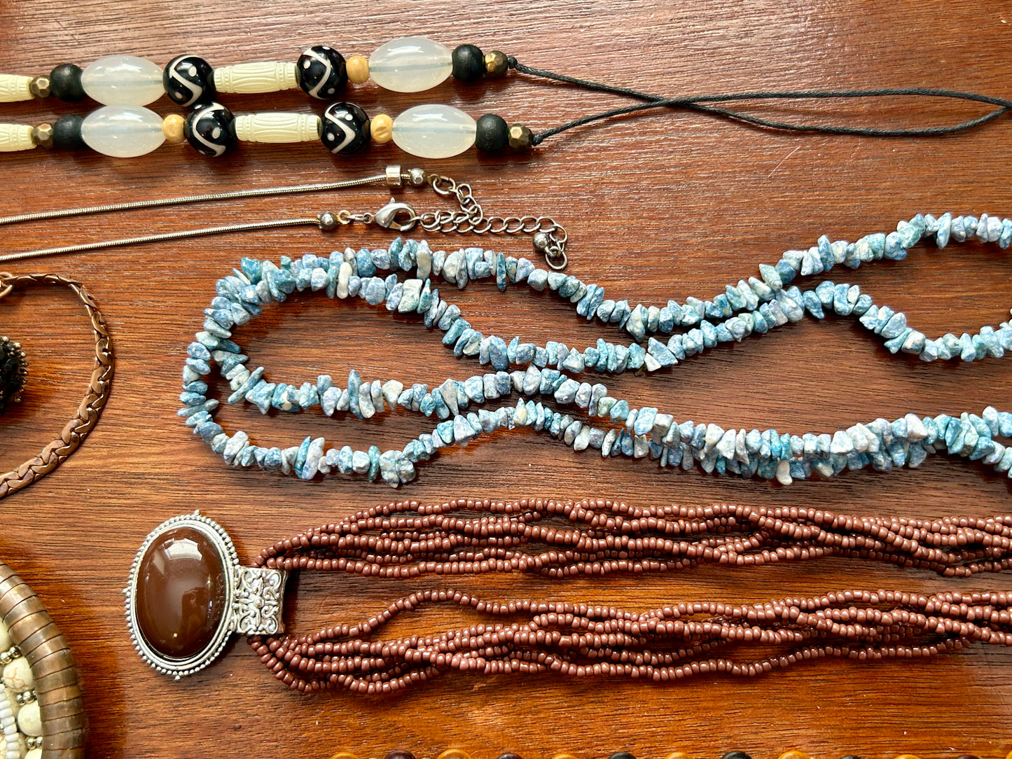 Vintage to Now Southwest Boho Jewelry Lot Stone Shell Copper Hammered Beaded