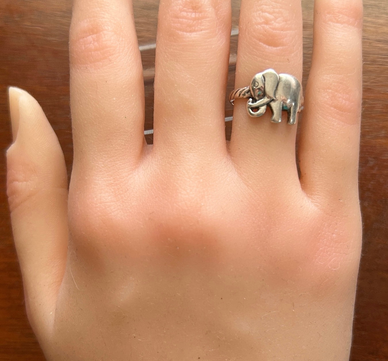 Sterling Silver 925 Elephant Animal Ring Sz 5.5 - 5.75