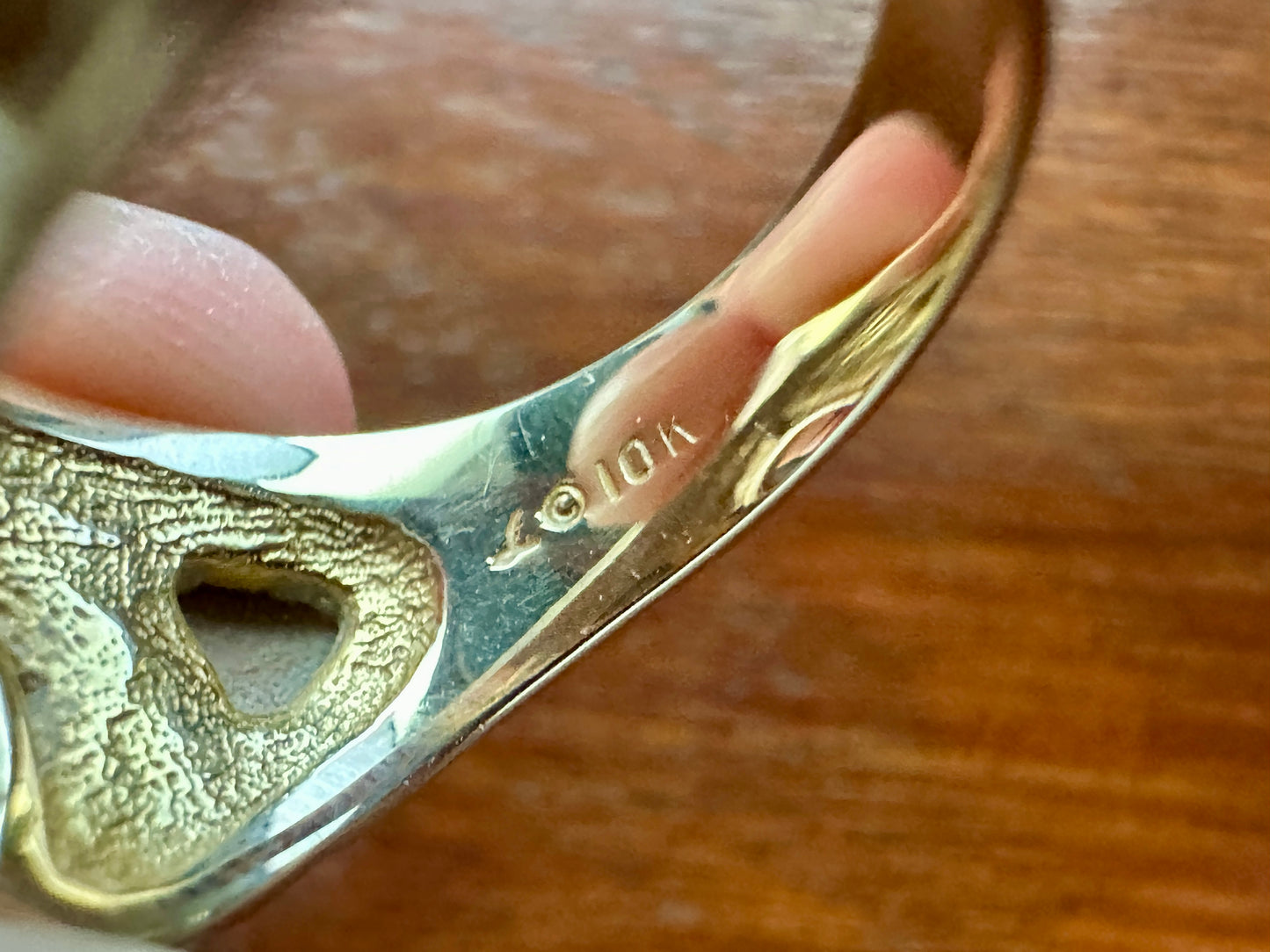 Landstrom Black Hills Gold 10k Yellow Gold Tritone Diamond Horseshoe Ring Sz 8