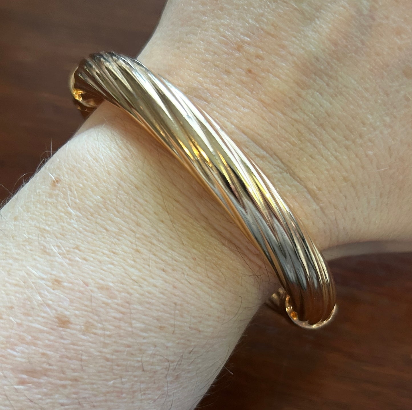 Milor Bronze Gold Tone Twist Clamper Bracelet