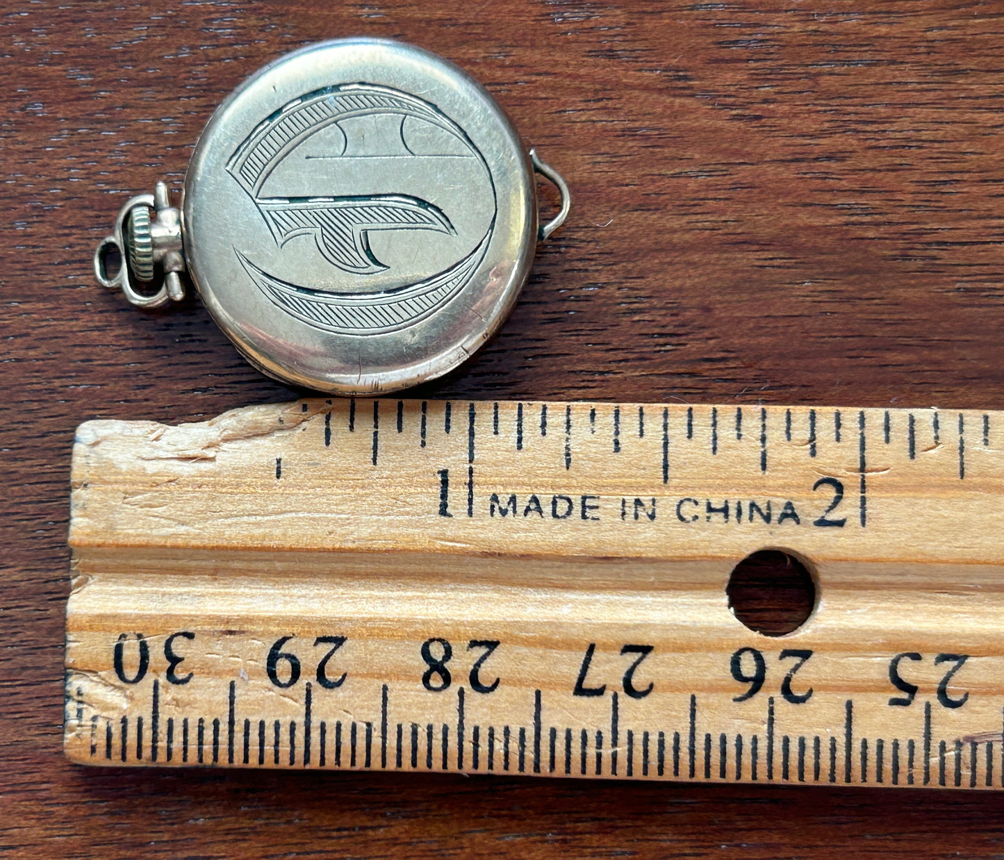 Antique Gold Filled Fahys Montauk Small Manual Wind Watch Pendant 15j