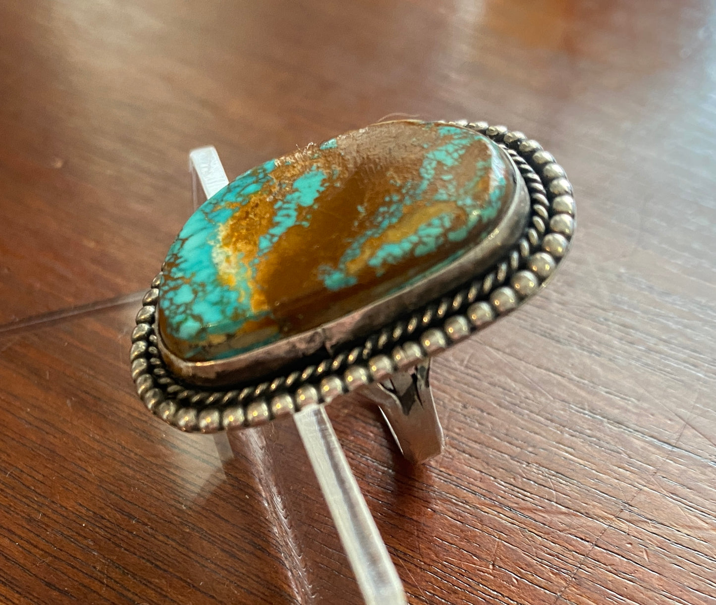 Sterling Silver 925 Royston Turquoise Ring Sz 8 Signed MW