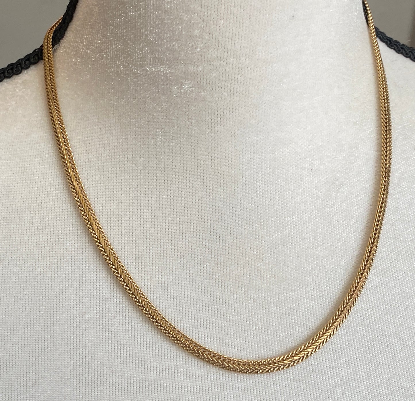 Vintage Gold Tone Fancy Chain Necklace