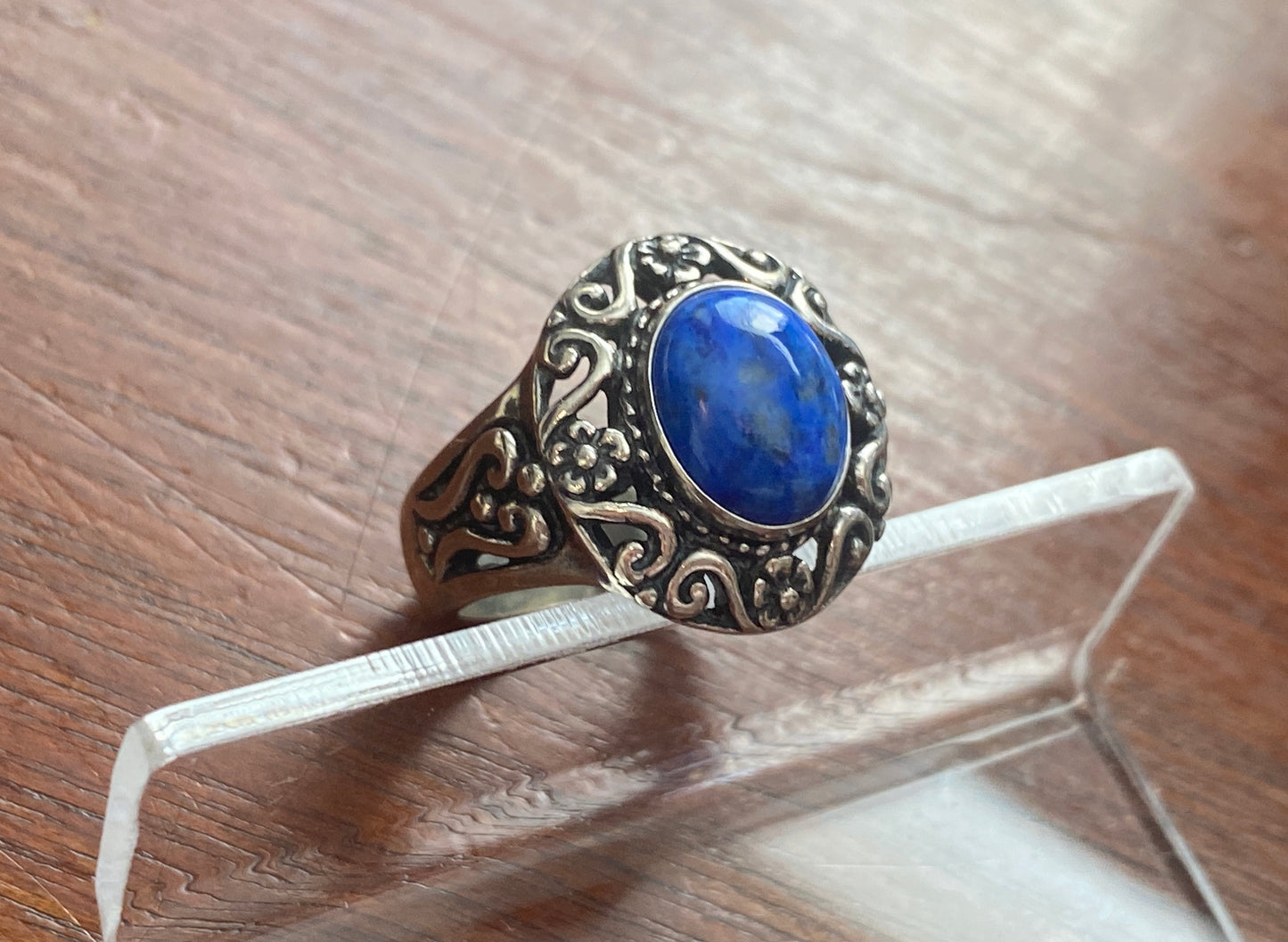 Relios by Carolyn Pollack Sterling Silver 925 Blue Lapis Ring Sz 7