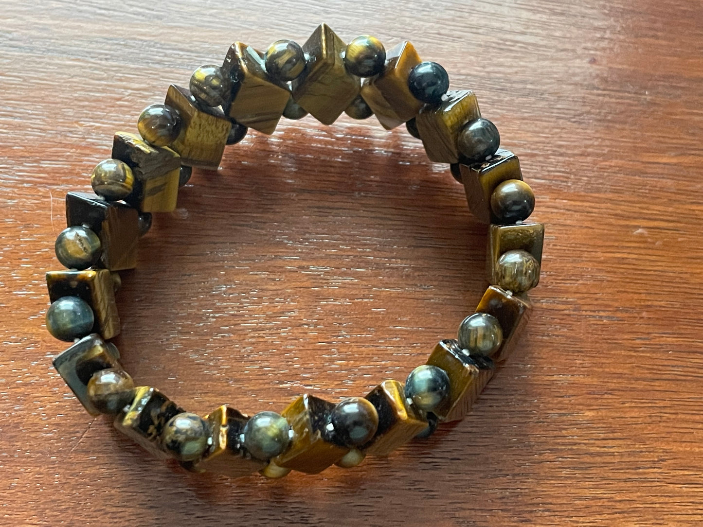 Vintage Stretch Tiger's Eye Princess Bracelet Made in Italy